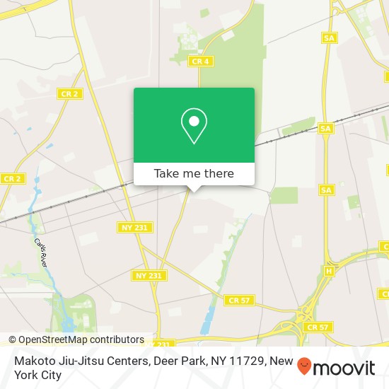 Mapa de Makoto Jiu-Jitsu Centers, Deer Park, NY 11729