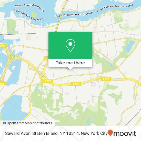 Mapa de Seward Avon, Staten Island, NY 10314