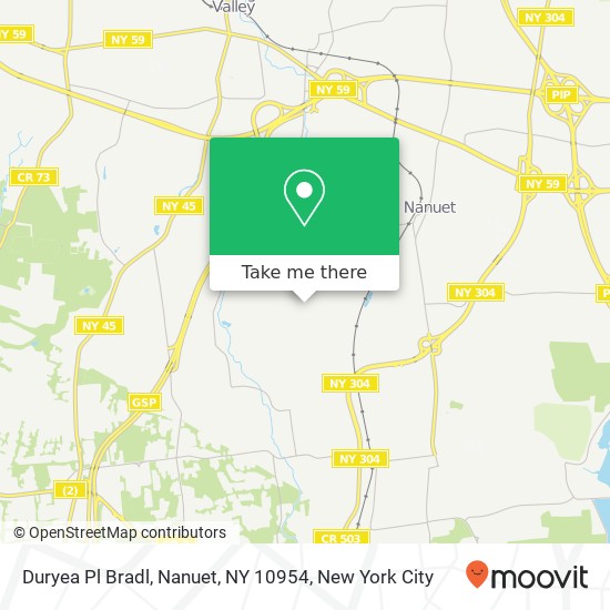 Mapa de Duryea Pl Bradl, Nanuet, NY 10954