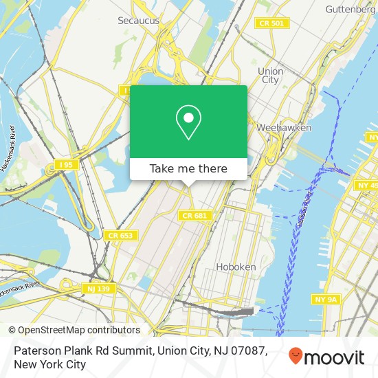 Mapa de Paterson Plank Rd Summit, Union City, NJ 07087