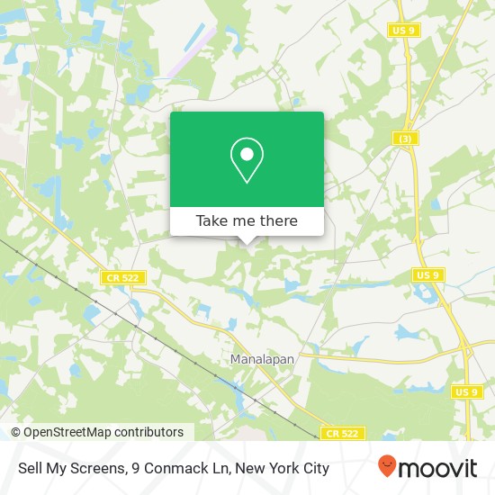 Mapa de Sell My Screens, 9 Conmack Ln