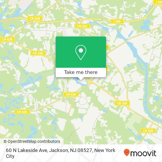 Mapa de 60 N Lakeside Ave, Jackson, NJ 08527