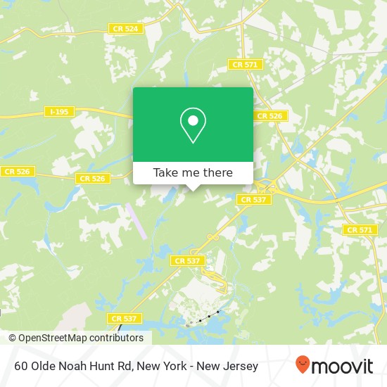 60 Olde Noah Hunt Rd, Millstone Twp, NJ 08510 map