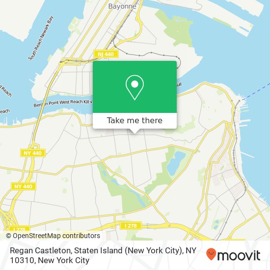 Mapa de Regan Castleton, Staten Island (New York City), NY 10310