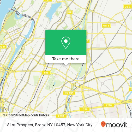 Mapa de 181st Prospect, Bronx, NY 10457