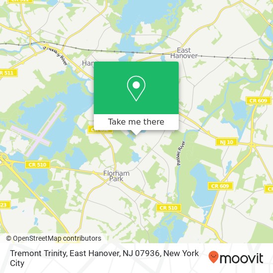 Mapa de Tremont Trinity, East Hanover, NJ 07936