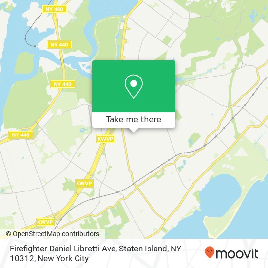 Mapa de Firefighter Daniel Libretti Ave, Staten Island, NY 10312