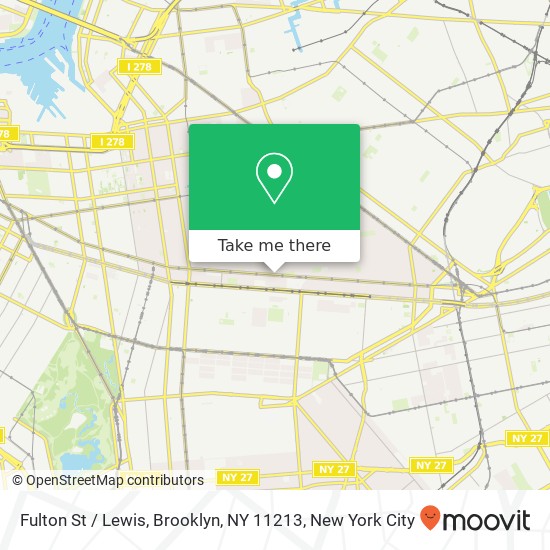 Fulton St / Lewis, Brooklyn, NY 11213 map