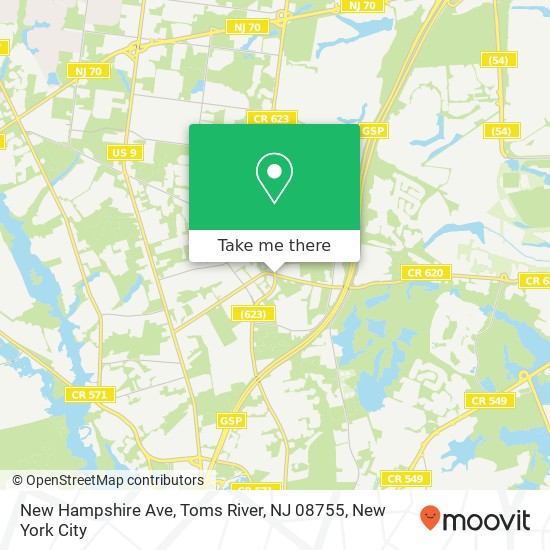 New Hampshire Ave, Toms River, NJ 08755 map
