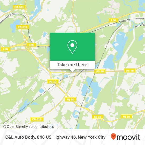 C&L Auto Body, 848 US Highway 46 map