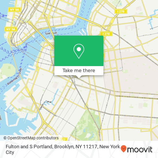 Fulton and S Portland, Brooklyn, NY 11217 map