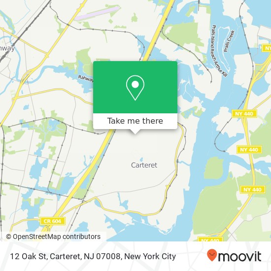 12 Oak St, Carteret, NJ 07008 map