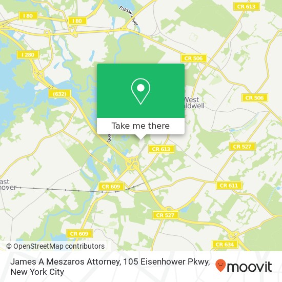 James A Meszaros Attorney, 105 Eisenhower Pkwy map