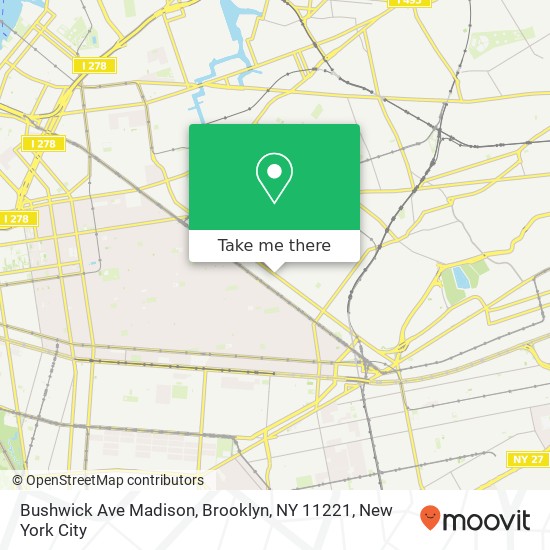 Bushwick Ave Madison, Brooklyn, NY 11221 map