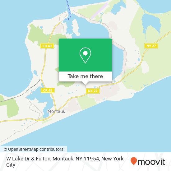W Lake Dr & Fulton, Montauk, NY 11954 map