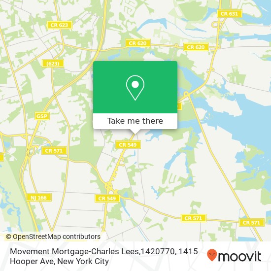 Mapa de Movement Mortgage-Charles Lees,1420770, 1415 Hooper Ave