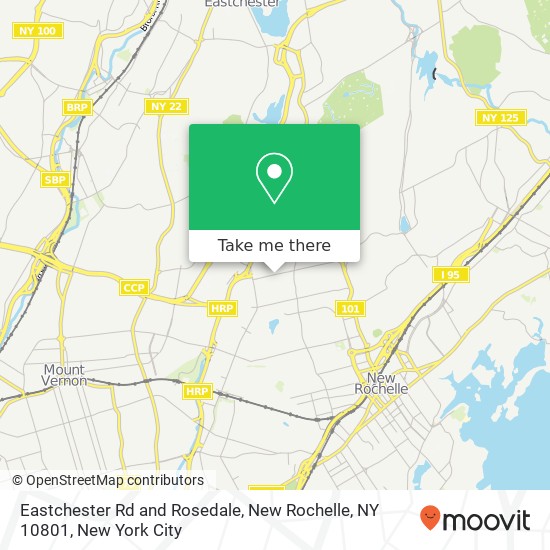 Mapa de Eastchester Rd and Rosedale, New Rochelle, NY 10801