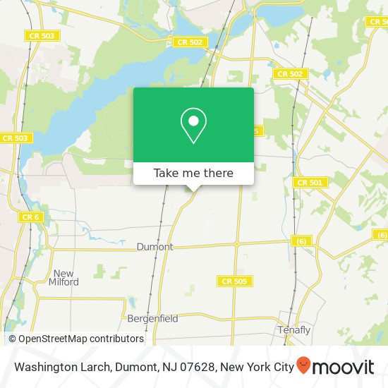 Mapa de Washington Larch, Dumont, NJ 07628