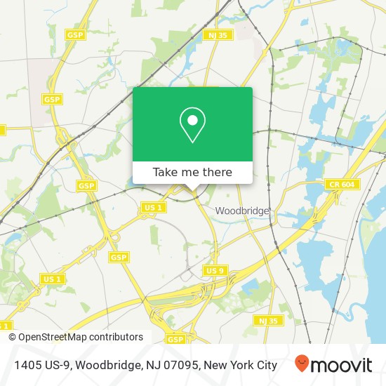 Mapa de 1405 US-9, Woodbridge, NJ 07095