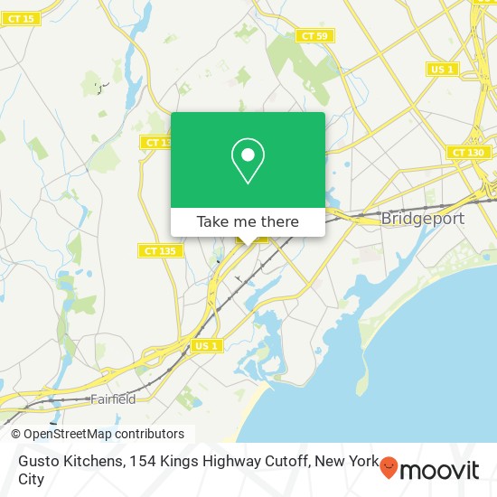 Mapa de Gusto Kitchens, 154 Kings Highway Cutoff