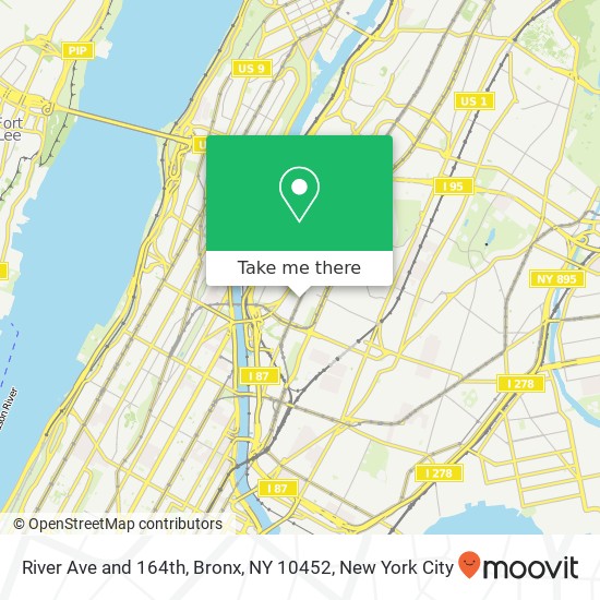 Mapa de River Ave and 164th, Bronx, NY 10452