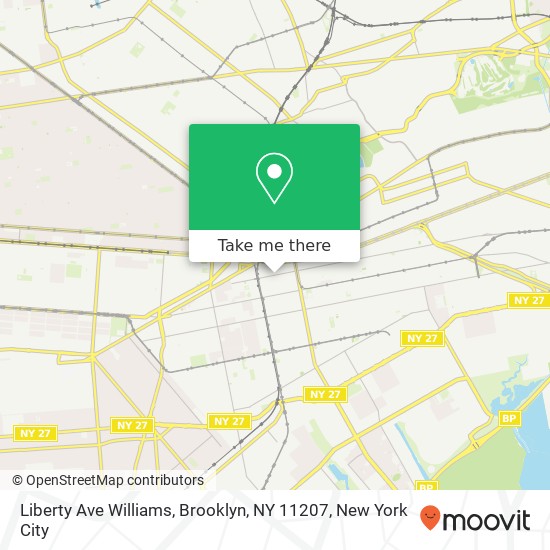 Mapa de Liberty Ave Williams, Brooklyn, NY 11207