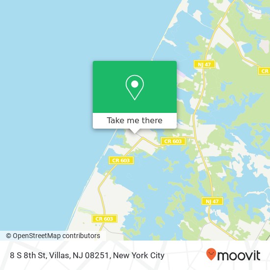Mapa de 8 S 8th St, Villas, NJ 08251