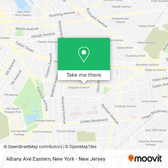 Mapa de Albany Ave Eastern