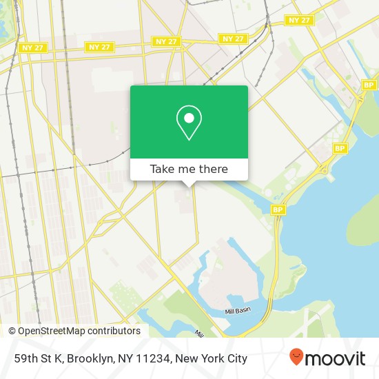 Mapa de 59th St K, Brooklyn, NY 11234