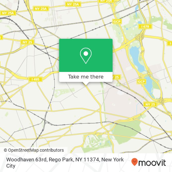 Woodhaven 63rd, Rego Park, NY 11374 map
