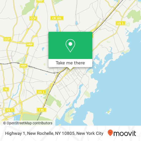 Highway 1, New Rochelle, NY 10805 map