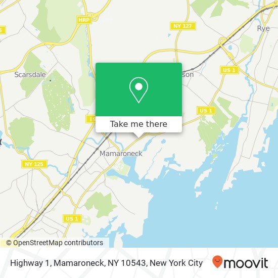 Highway 1, Mamaroneck, NY 10543 map