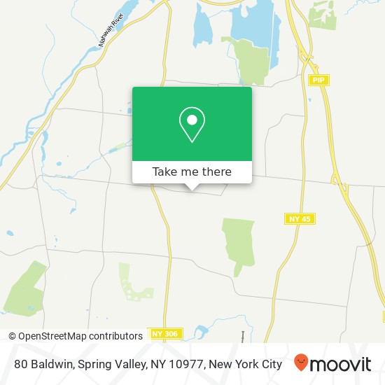Mapa de 80 Baldwin, Spring Valley, NY 10977