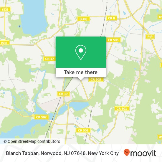 Mapa de Blanch Tappan, Norwood, NJ 07648