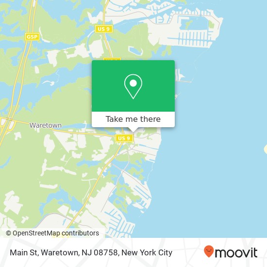 Mapa de Main St, Waretown, NJ 08758