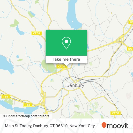 Mapa de Main St Tooley, Danbury, CT 06810