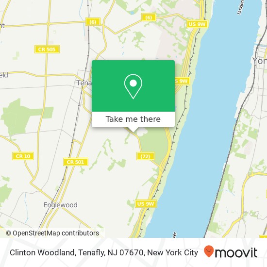 Mapa de Clinton Woodland, Tenafly, NJ 07670