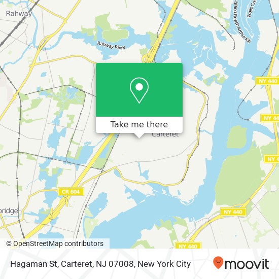 Mapa de Hagaman St, Carteret, NJ 07008