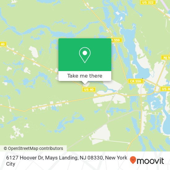 6127 Hoover Dr, Mays Landing, NJ 08330 map