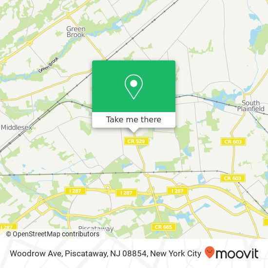 Mapa de Woodrow Ave, Piscataway, NJ 08854