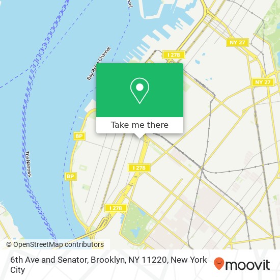 6th Ave and Senator, Brooklyn, NY 11220 map