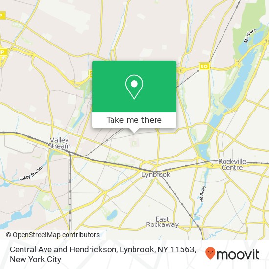 Mapa de Central Ave and Hendrickson, Lynbrook, NY 11563