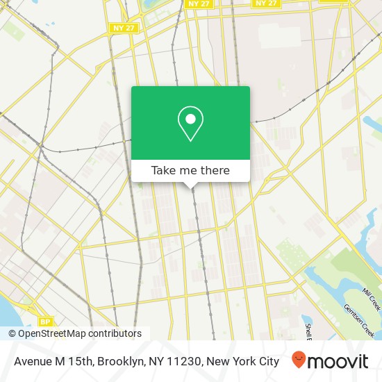 Mapa de Avenue M 15th, Brooklyn, NY 11230