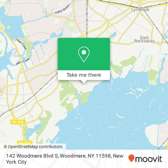 Mapa de 142 Woodmere Blvd S, Woodmere, NY 11598