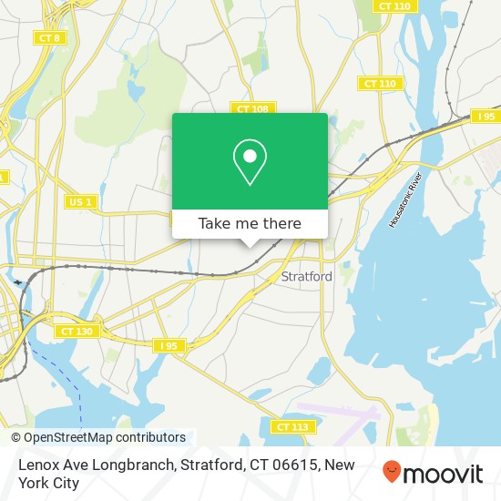 Mapa de Lenox Ave Longbranch, Stratford, CT 06615