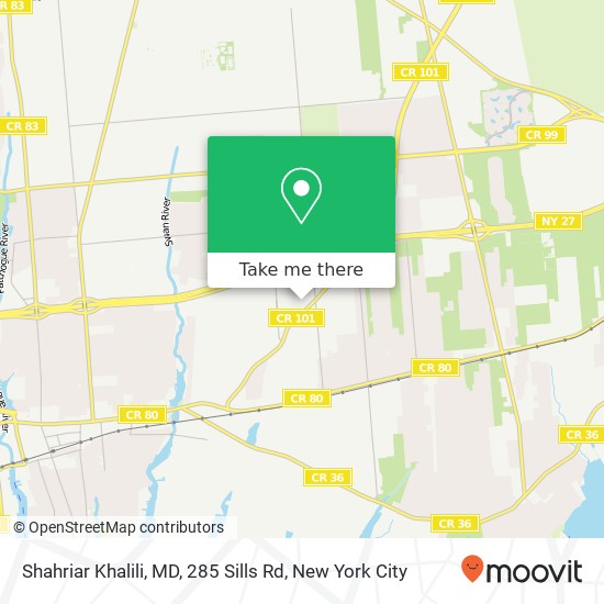 Mapa de Shahriar Khalili, MD, 285 Sills Rd