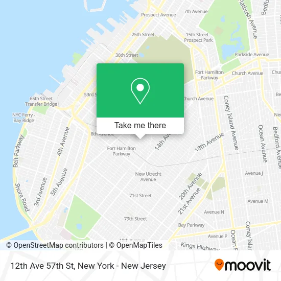 12th Ave 57th St map