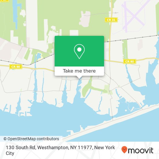 Mapa de 130 South Rd, Westhampton, NY 11977