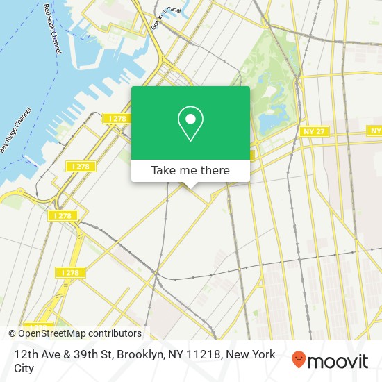 12th Ave & 39th St, Brooklyn, NY 11218 map