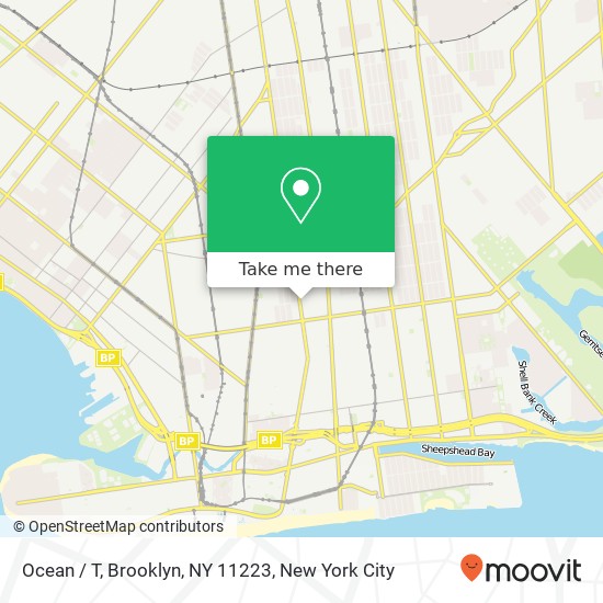 Mapa de Ocean / T, Brooklyn, NY 11223